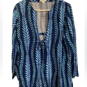 Escapada beach blue bathing suit cover up in size large